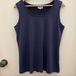 Naturally Petite: Large Simple Black Tank Top